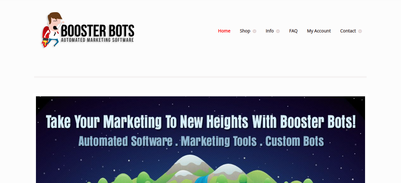 Booster Bots Website Screenshot