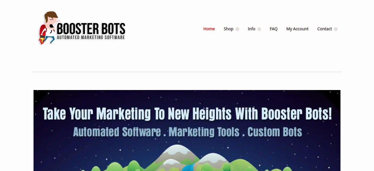 Booster Bots Website Screenshot